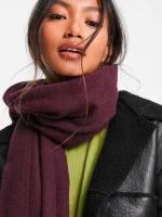 شال سوپر سافت بادمجانی asos