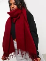 شال سوپر سافت زرشکی asos