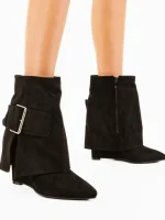 بوت زنانه مشکی asos - Image 5
