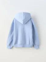 هودی بچگانه آبی جلو نوشته ZARA - Image 3