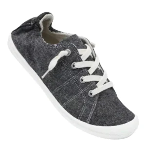 کالج Womens Slip On Sneakers, Comfort Casual Canvas Shoes