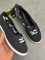 کالج Women's black moccasins textile Let's Shop - Image 2