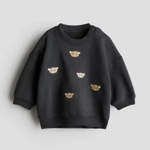 دورس نوزادی جلو گلدوزی خرس H&M