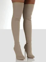 بوت ساق بلند بافتنی asos - Image 2