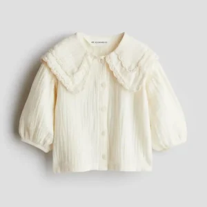 شومیز یقه خامه دوزی بچگانه H&M