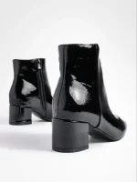 نیم‌بوت پاشنه مشکی پتنت Boohoo - Image 2