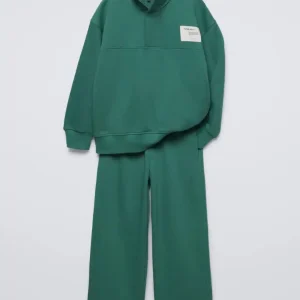 ست نیم زیپ شلوار بگ بچگانه ZARA
