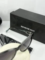 عینک EMPORIO ARMANI فریم و دسته طوسی عدسی هایلایت مشکی - Image 4