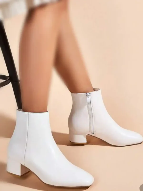 نیم بوت پاییزی سفیدboohoo - Image 4