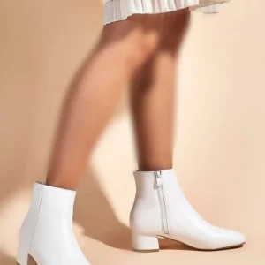 نیم بوت پاییزی سفیدboohoo