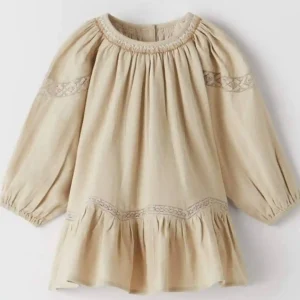 پیراهن یقه گلدوزی بچگانه ZARA