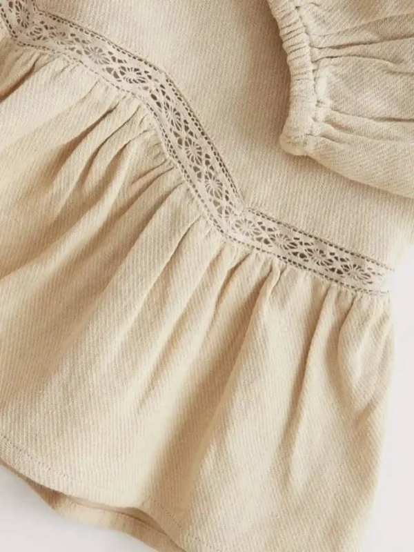 پیراهن یقه گلدوزی بچگانه ZARA - Image 3