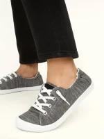 کالج Womens Lace up Canvas Shoes