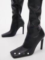 بوت زنانه Mollie Overknee مشکی Topshop - Image 3
