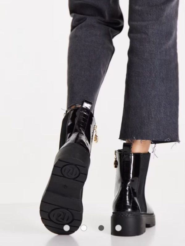 بوت چلسی River Island مشکی با زیره ضخیم - Image 4
