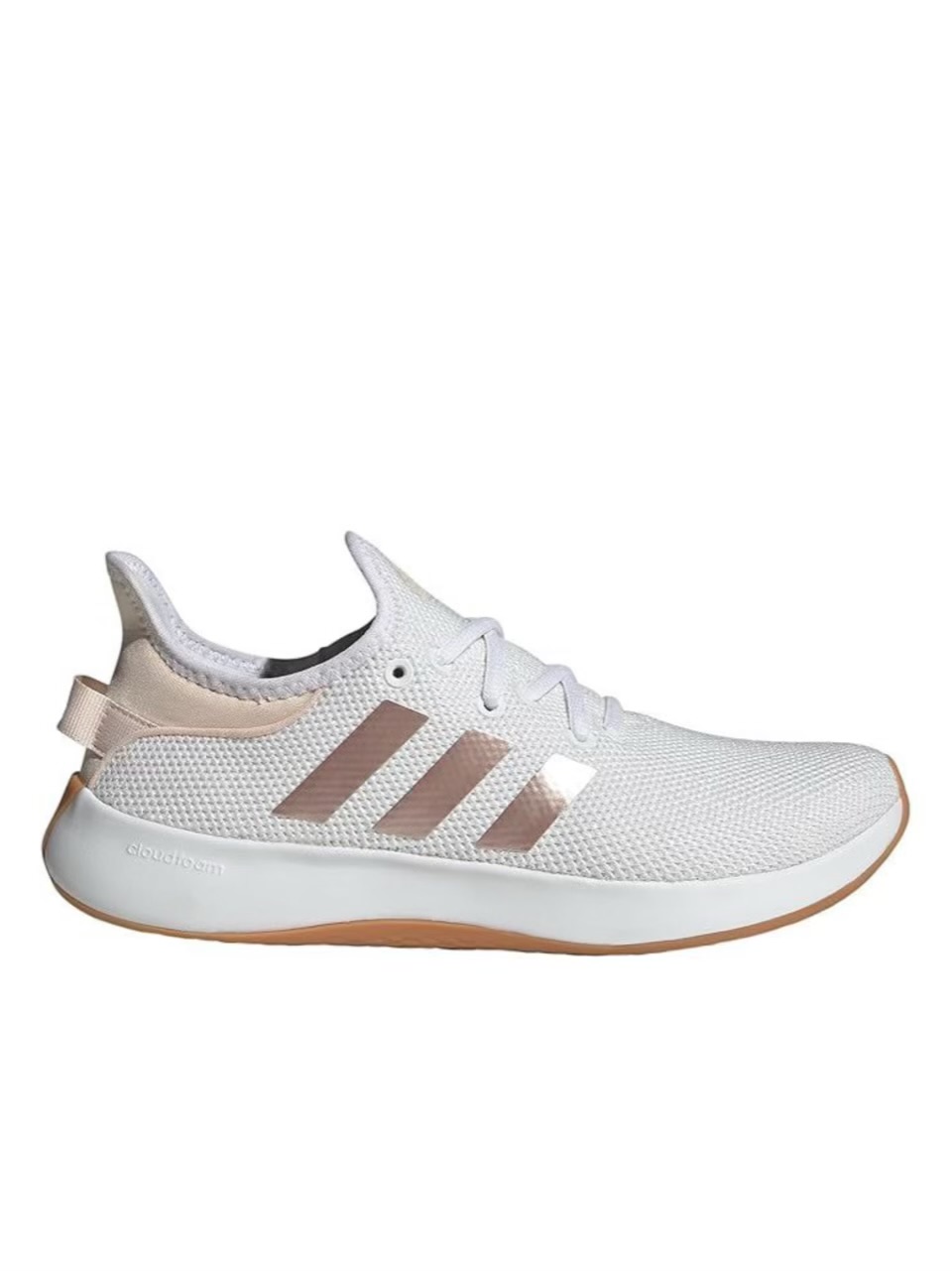 photo-output(2)-compressed adidas Women's Cloudfoam Pure, White/Sandy Pink Metallic - Image 1