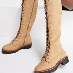 بوت وسترن زنانه بلند بنددار – ASOS