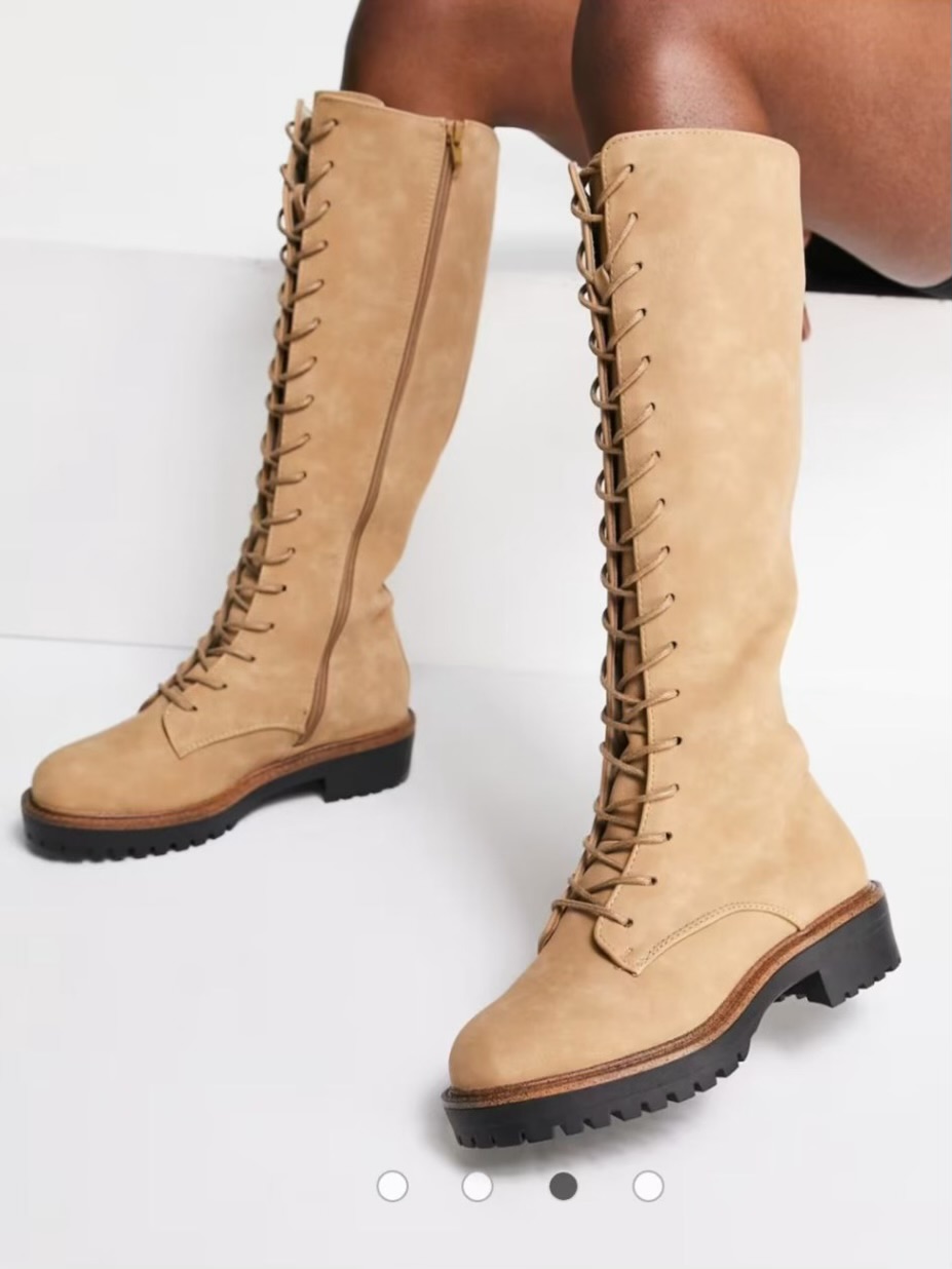 photo-output(2)-compressed بوت وسترن زنانه بلند بنددار – ASOS - Image 1