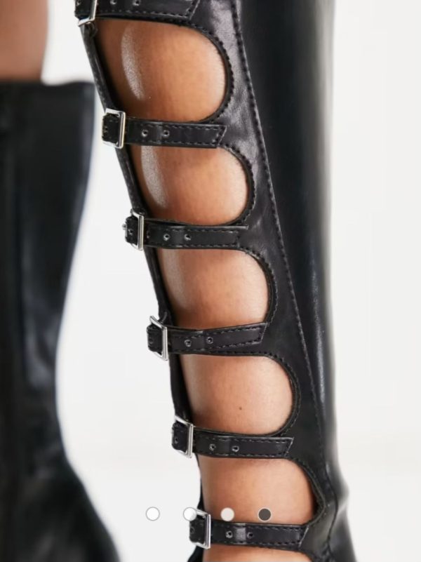 بوت زنانه بلند پلتفرم با بندی – ASOS - Image 2
