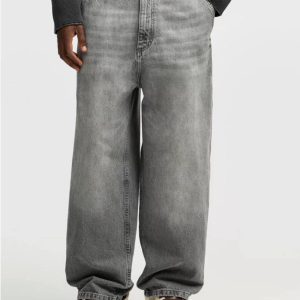 شلوار بگی طوسی اسکیتر pull&bear