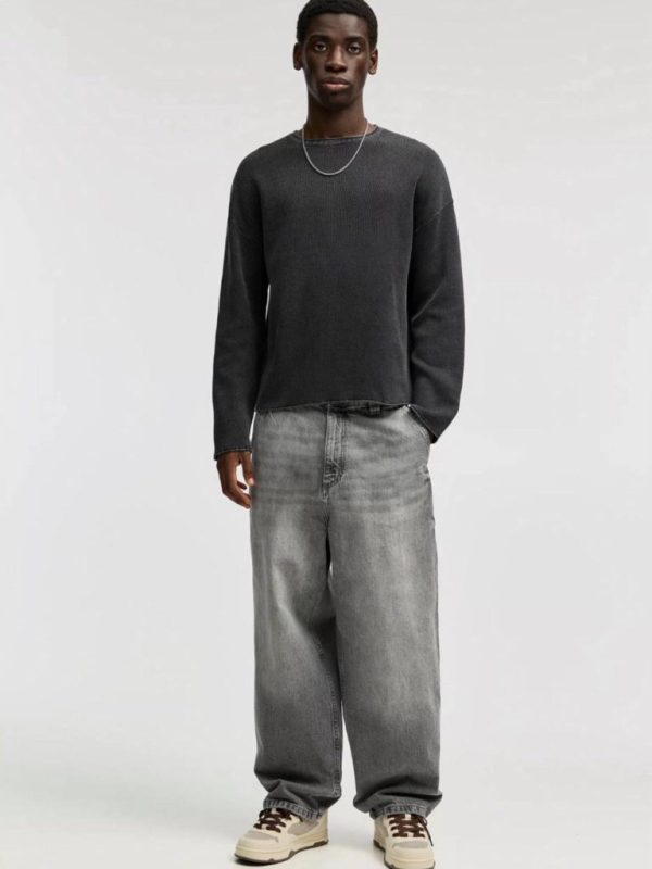 شلوار بگی طوسی اسکیتر pull&bear - Image 2