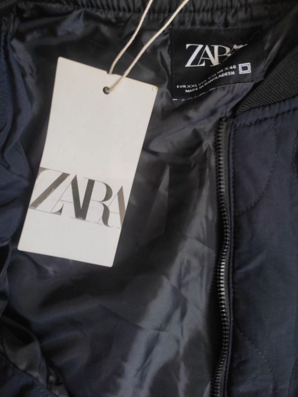 کاپشن مدل بمبِر سورمه ای ZARA - Image 3