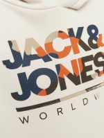 هودی کرمی بچگانه جلو نوشته Jack&jones - Image 4