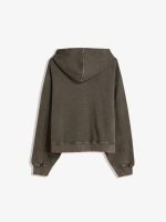 سویشرت کلاه دار سنگشور ذغالی Bershka - Image 3