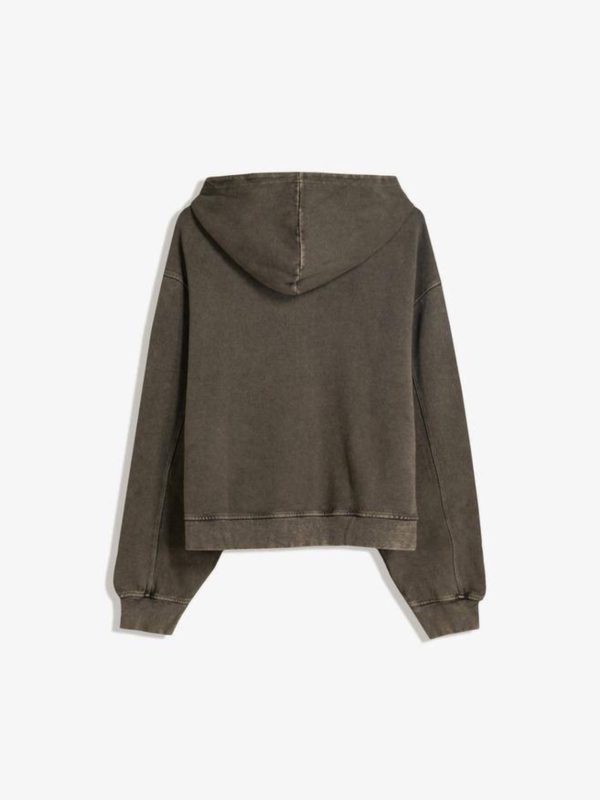 سویشرت کلاه دار سنگشور ذغالی Bershka - Image 3