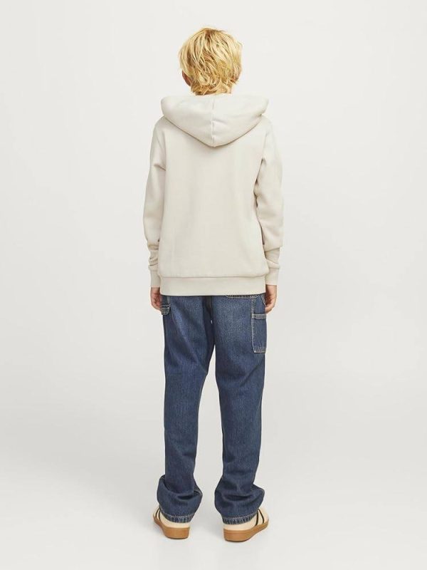 هودی کرمی بچگانه جلو نوشته Jack&jones - Image 3