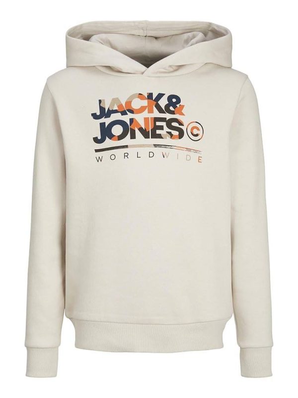 هودی کرمی بچگانه جلو نوشته Jack&jones - Image 7