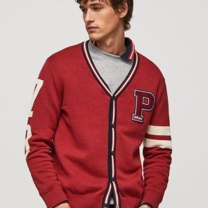 ژاکت مردانه زرشکی pepejeans