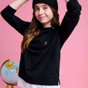 هودی بچگانه مشکی داخل کرک sinsay