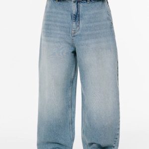 شلوار بگی اسکیتر آبی یواش Pull&bear
