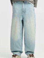 شلوار آبی کمرنگ اسکیتر pull&bear