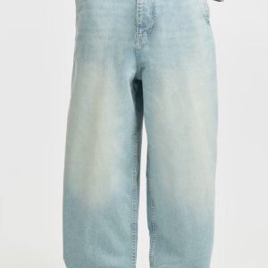 شلوار آبی کمرنگ اسکیتر pull&bear
