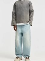 شلوار آبی کمرنگ اسکیتر pull&bear - Image 2
