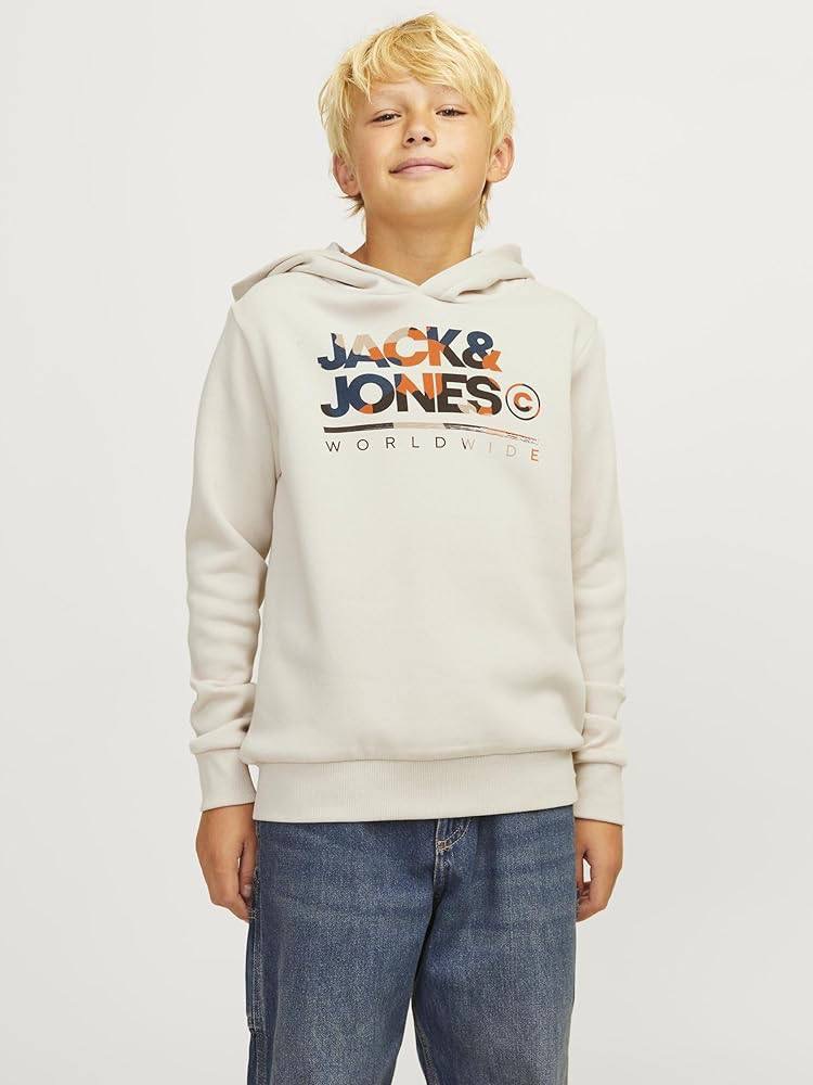 E45B3525-6764-43FA-AFB3-CDA115EF8614_converted هودی کرمی بچگانه جلو نوشته Jack&jones - Image 1