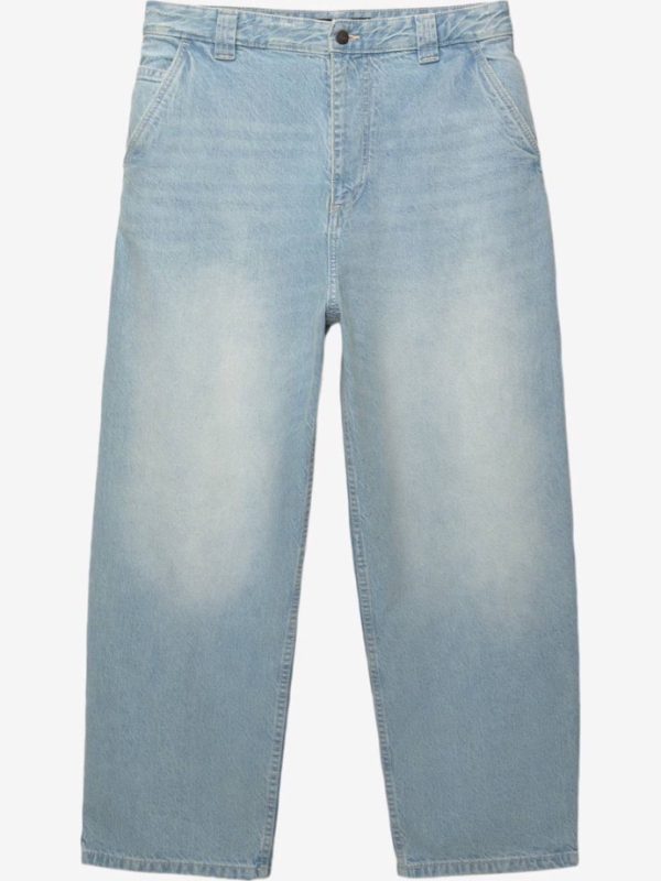 شلوار آبی کمرنگ اسکیتر pull&bear - Image 6