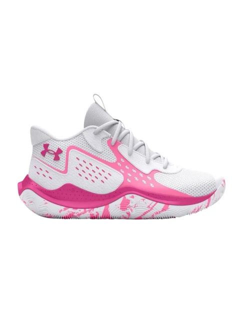 IMG_20251029_152249_124 کتونی آندرآرمور سفید نوار صورتی مدل Under Armour Jet '23 Shoe - Image 1