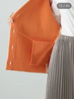 بافت کره ای کرم نوار نارنجی American holic - Image 6