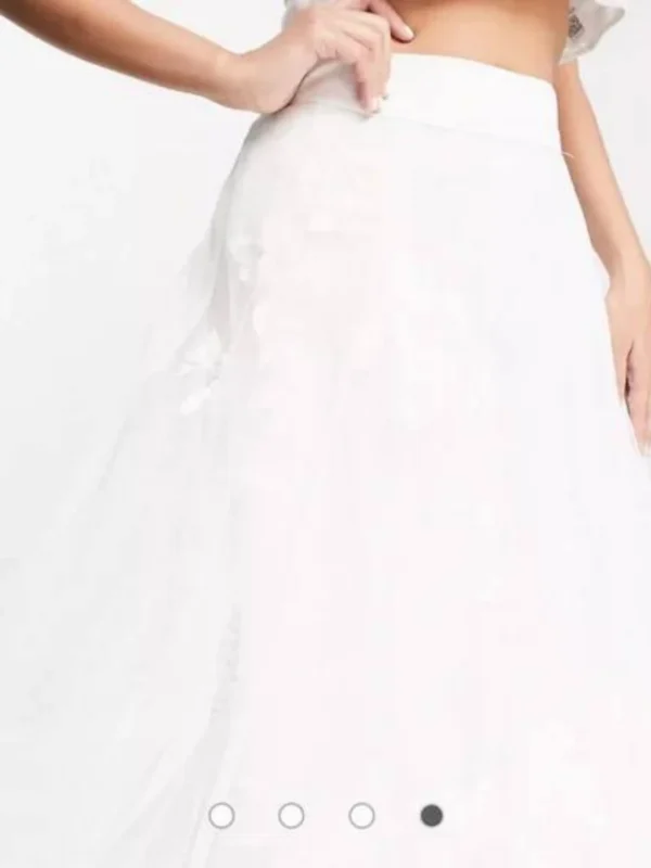 دامن سفید طرحدار asos - Image 4
