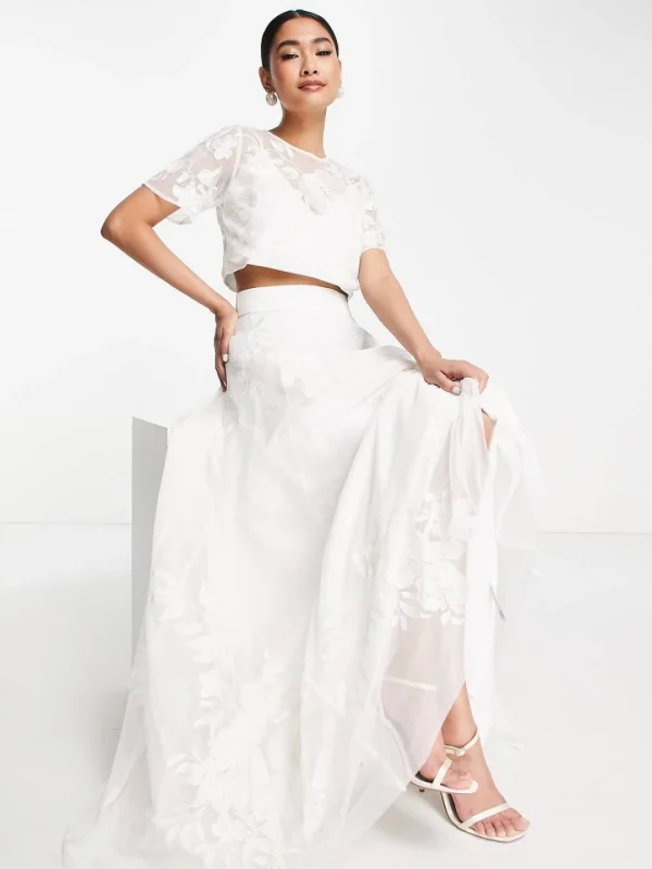 دامن سفید طرحدار asos - Image 5