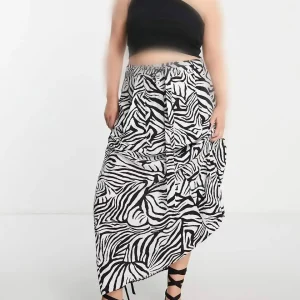 دامن زبرا کمربندی asos