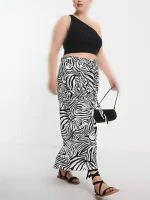 دامن زبرا کمربندی asos - Image 4
