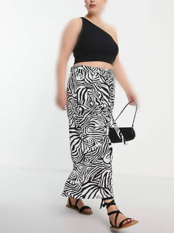دامن زبرا کمربندی asos - Image 4