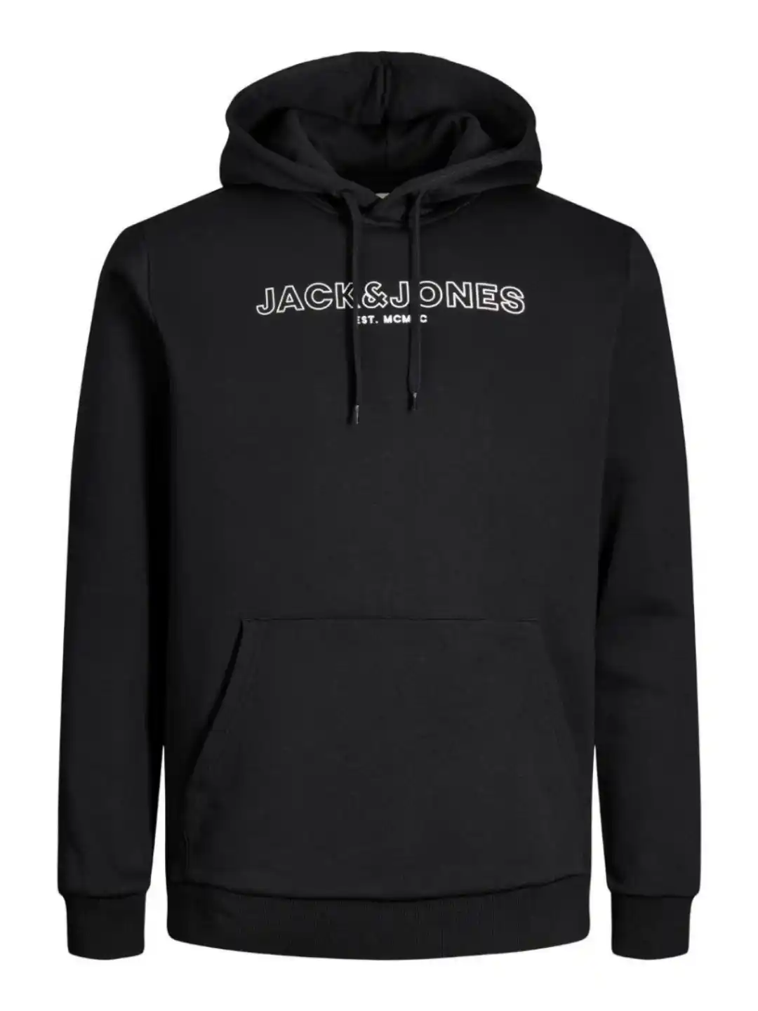 Picsart_25-10-07_18-25-09-569 هودی کلاه دار مشکی JACK & JONES - Image 1