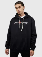 هودی سه نخ تو کرکی مشکی JACK & JONES