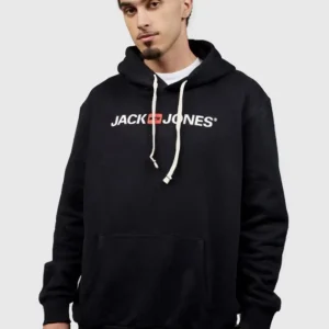 هودی سه نخ تو کرکی مشکی JACK & JONES