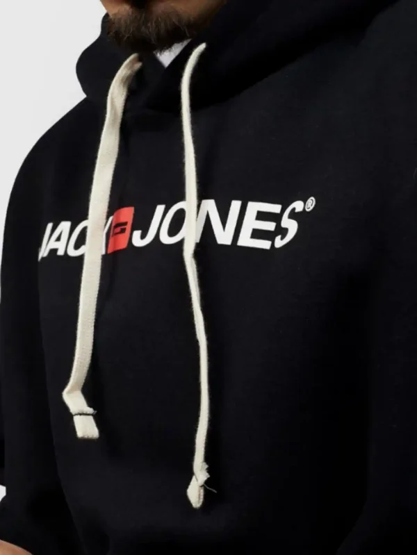 هودی سه نخ تو کرکی مشکی JACK & JONES - Image 3